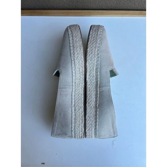 Dr Scholls Shoes Womens 10 M Find Me Slip On Espadrille Beige Fabric Perforated - Picture 8 of 9